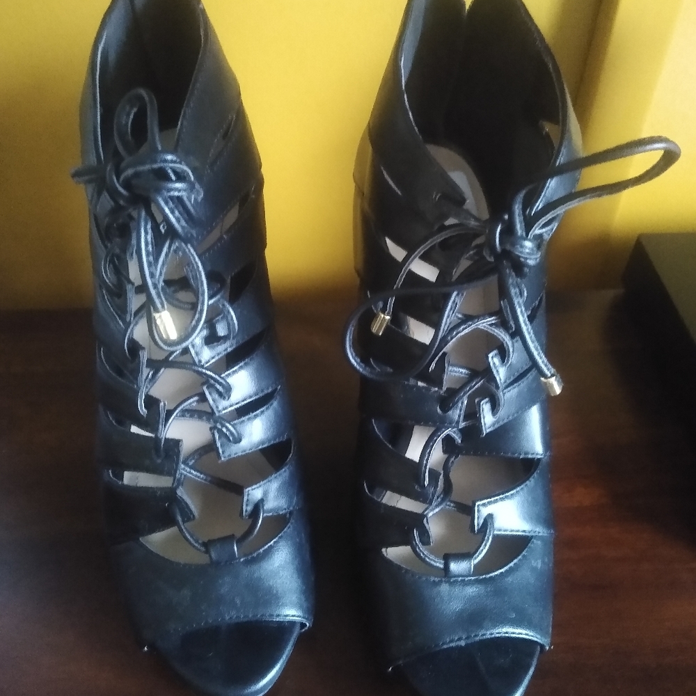 Bcbgeneration lace up caged heels